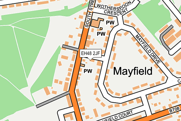 EH48 2JF map - OS OpenMap – Local (Ordnance Survey)