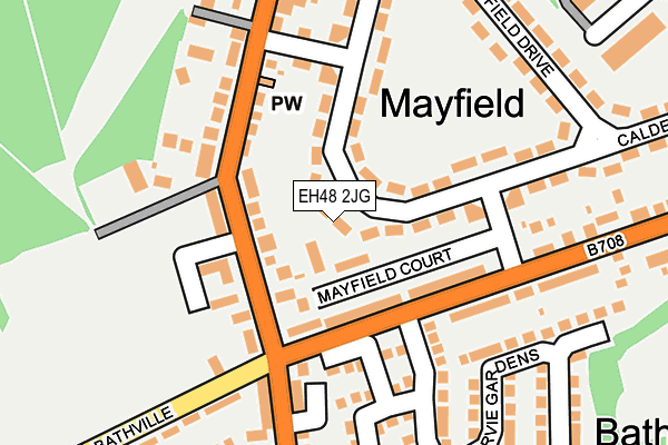 EH48 2JG map - OS OpenMap – Local (Ordnance Survey)