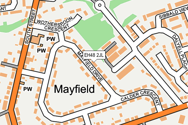 EH48 2JL map - OS OpenMap – Local (Ordnance Survey)