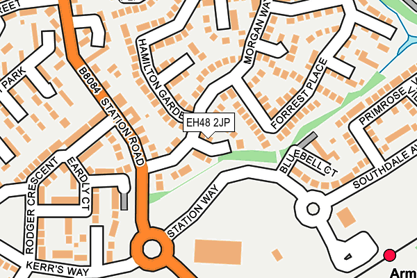 EH48 2JP map - OS OpenMap – Local (Ordnance Survey)