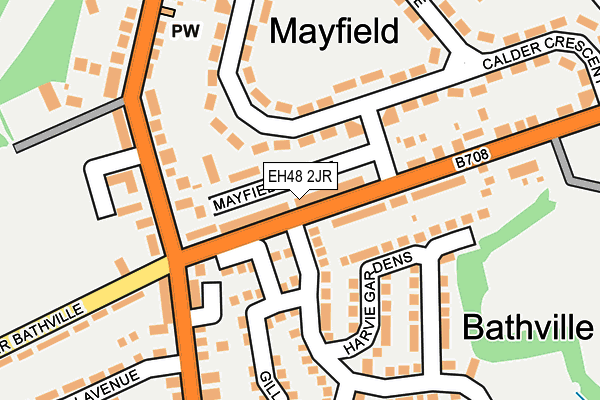 EH48 2JR map - OS OpenMap – Local (Ordnance Survey)