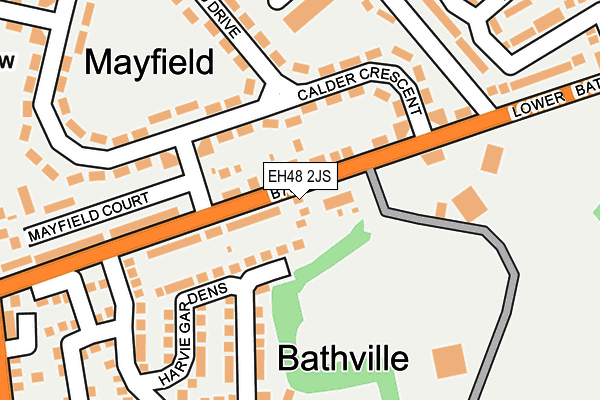 EH48 2JS map - OS OpenMap – Local (Ordnance Survey)