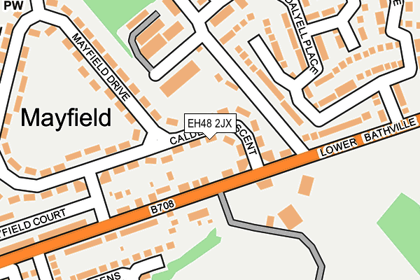 EH48 2JX map - OS OpenMap – Local (Ordnance Survey)