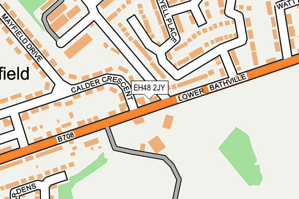 EH48 2JY map - OS OpenMap – Local (Ordnance Survey)