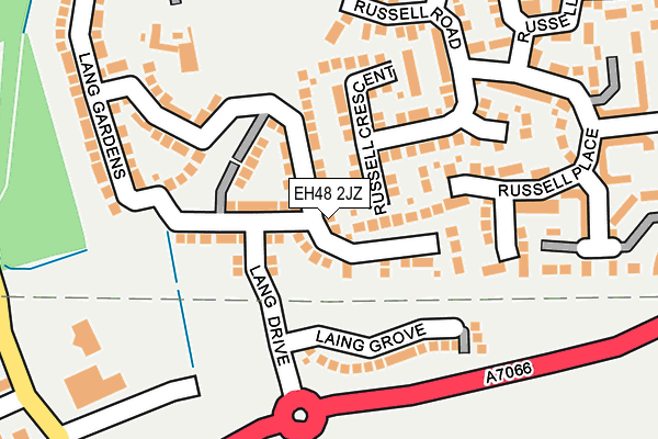 EH48 2JZ map - OS OpenMap – Local (Ordnance Survey)