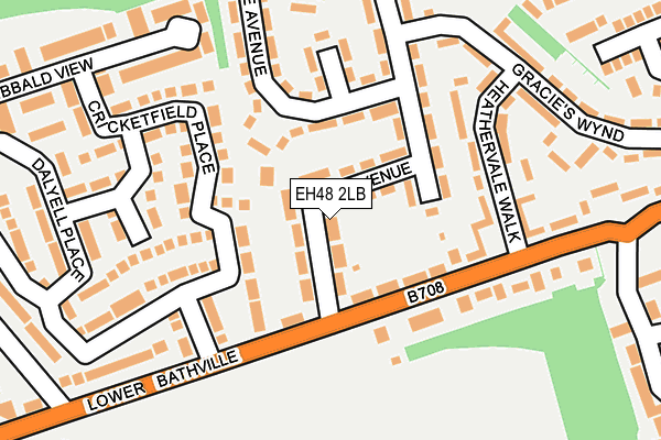EH48 2LB map - OS OpenMap – Local (Ordnance Survey)