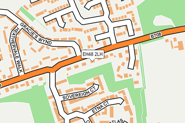 EH48 2LH map - OS OpenMap – Local (Ordnance Survey)