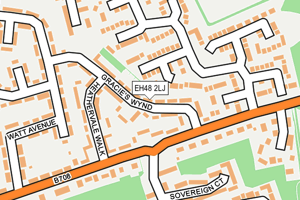 EH48 2LJ map - OS OpenMap – Local (Ordnance Survey)