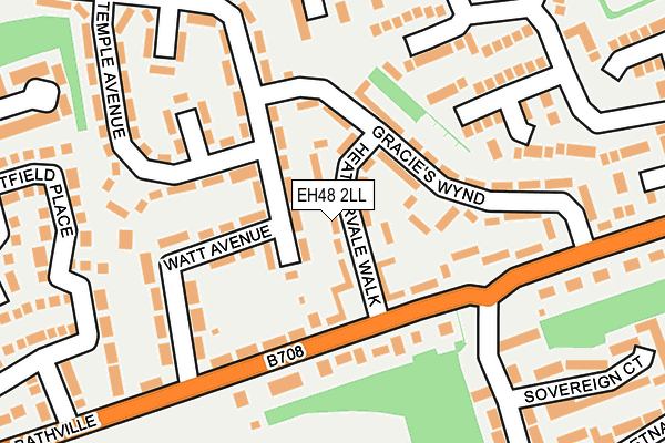 EH48 2LL map - OS OpenMap – Local (Ordnance Survey)