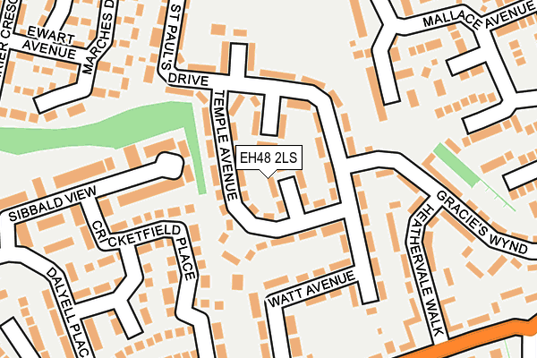 EH48 2LS map - OS OpenMap – Local (Ordnance Survey)