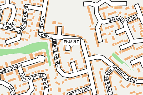 EH48 2LT map - OS OpenMap – Local (Ordnance Survey)