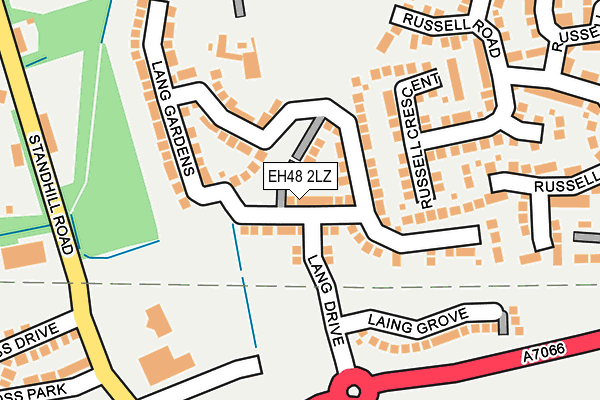 EH48 2LZ map - OS OpenMap – Local (Ordnance Survey)