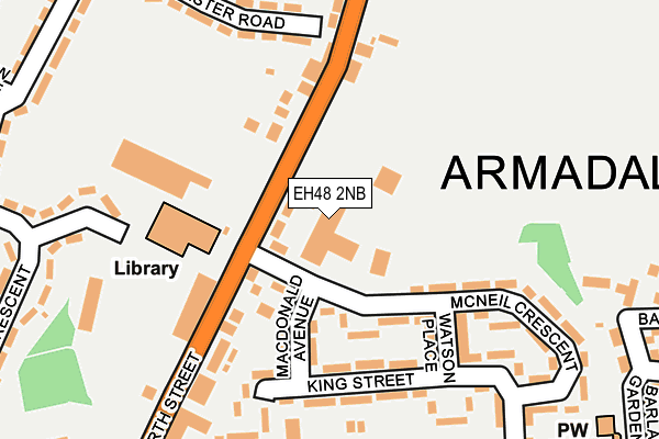 EH48 2NB map - OS OpenMap – Local (Ordnance Survey)