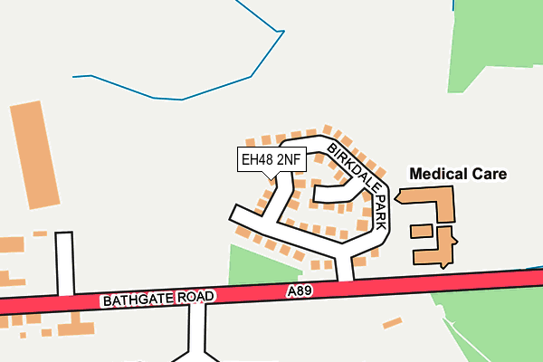 EH48 2NF map - OS OpenMap – Local (Ordnance Survey)