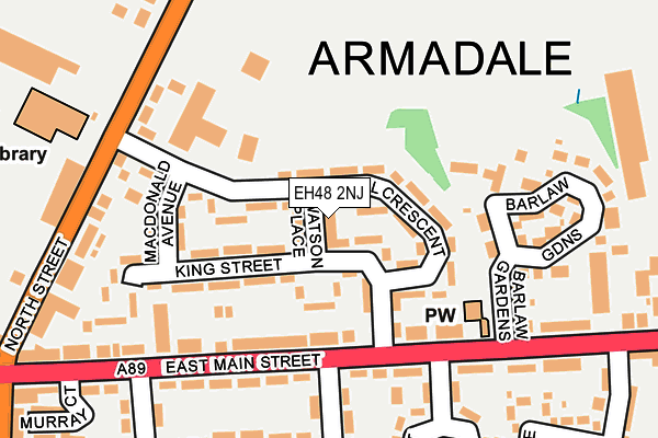 EH48 2NJ map - OS OpenMap – Local (Ordnance Survey)