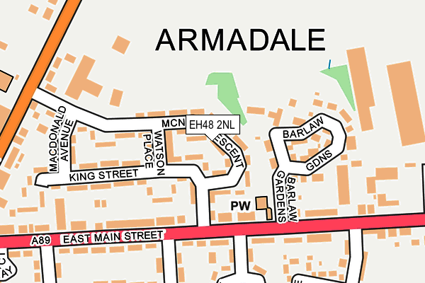 EH48 2NL map - OS OpenMap – Local (Ordnance Survey)