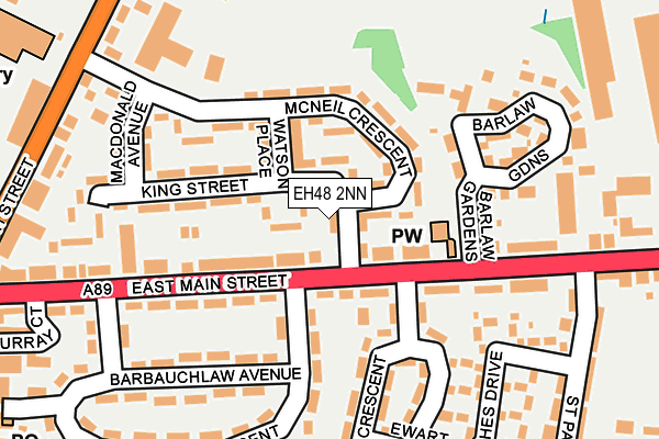 EH48 2NN map - OS OpenMap – Local (Ordnance Survey)