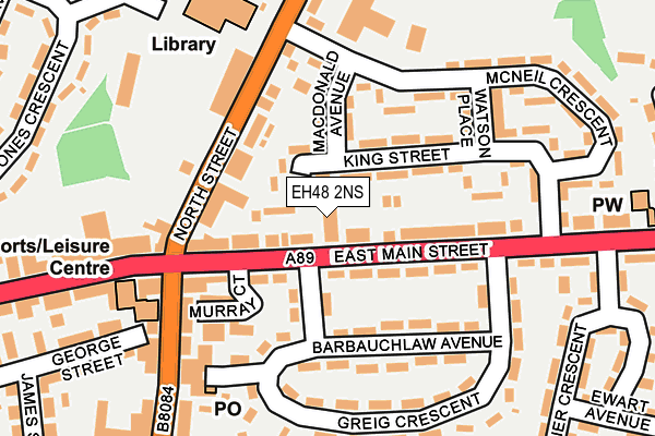 EH48 2NS map - OS OpenMap – Local (Ordnance Survey)