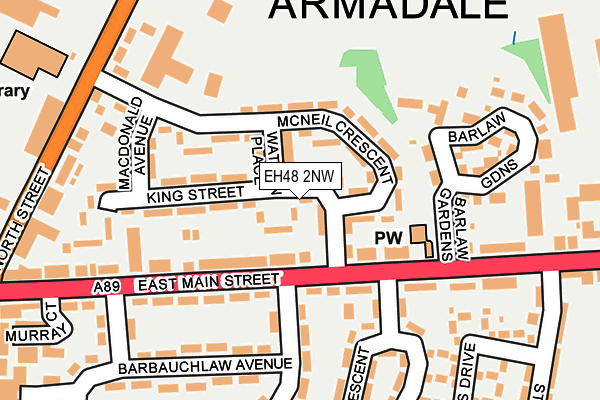 EH48 2NW map - OS OpenMap – Local (Ordnance Survey)