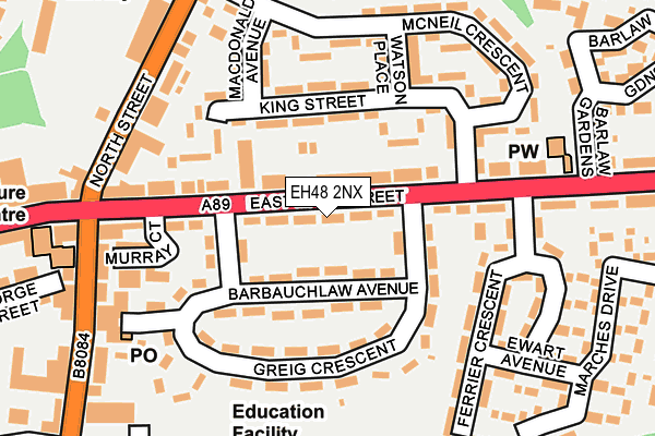 EH48 2NX map - OS OpenMap – Local (Ordnance Survey)