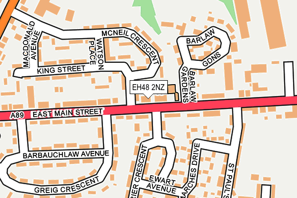 EH48 2NZ map - OS OpenMap – Local (Ordnance Survey)
