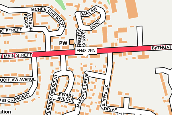 EH48 2PA map - OS OpenMap – Local (Ordnance Survey)