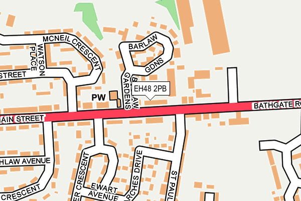EH48 2PB map - OS OpenMap – Local (Ordnance Survey)