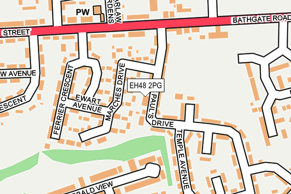 EH48 2PG map - OS OpenMap – Local (Ordnance Survey)
