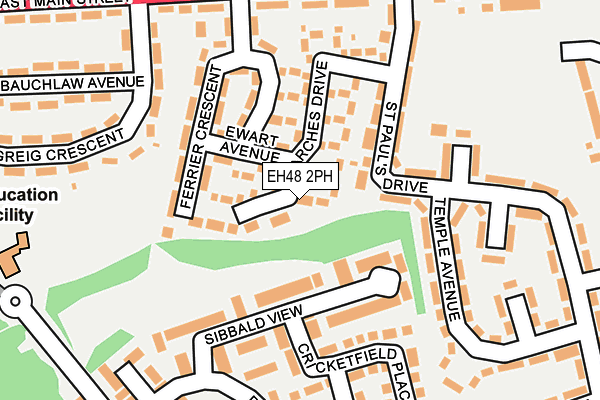 EH48 2PH map - OS OpenMap – Local (Ordnance Survey)