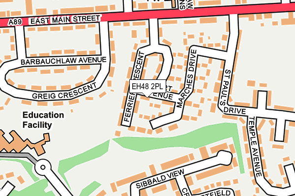 EH48 2PL map - OS OpenMap – Local (Ordnance Survey)