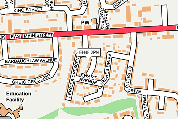 EH48 2PN map - OS OpenMap – Local (Ordnance Survey)