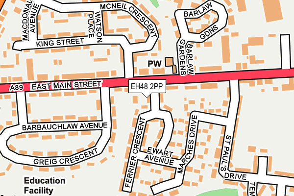 EH48 2PP map - OS OpenMap – Local (Ordnance Survey)