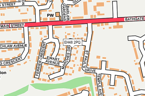EH48 2PQ map - OS OpenMap – Local (Ordnance Survey)