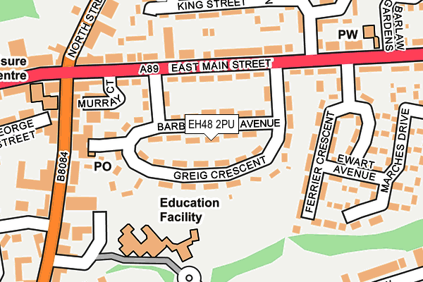 EH48 2PU map - OS OpenMap – Local (Ordnance Survey)