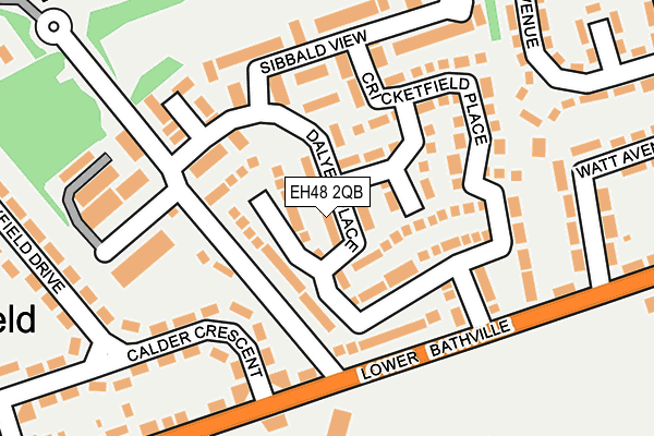 EH48 2QB map - OS OpenMap – Local (Ordnance Survey)