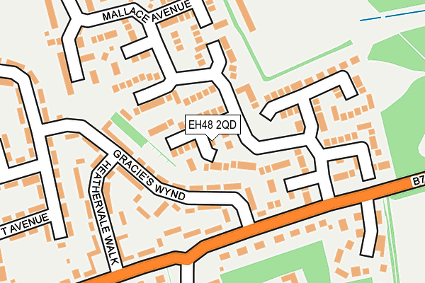 EH48 2QD map - OS OpenMap – Local (Ordnance Survey)