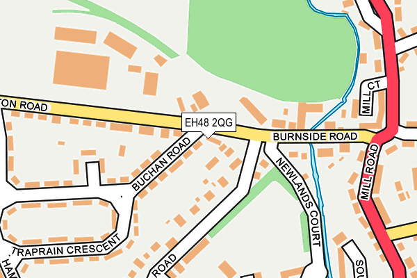 EH48 2QG map - OS OpenMap – Local (Ordnance Survey)