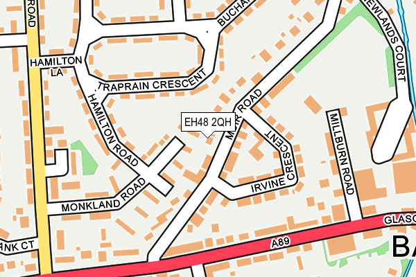 EH48 2QH map - OS OpenMap – Local (Ordnance Survey)