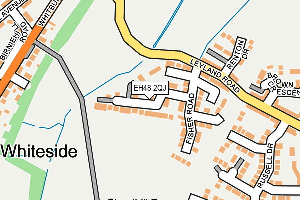 EH48 2QJ map - OS OpenMap – Local (Ordnance Survey)