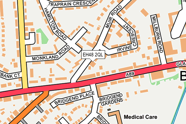 EH48 2QL map - OS OpenMap – Local (Ordnance Survey)