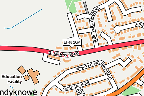 EH48 2QP map - OS OpenMap – Local (Ordnance Survey)