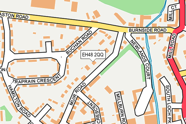 EH48 2QQ map - OS OpenMap – Local (Ordnance Survey)