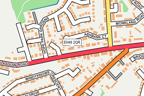 EH48 2QR map - OS OpenMap – Local (Ordnance Survey)