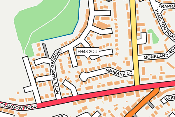EH48 2QU map - OS OpenMap – Local (Ordnance Survey)