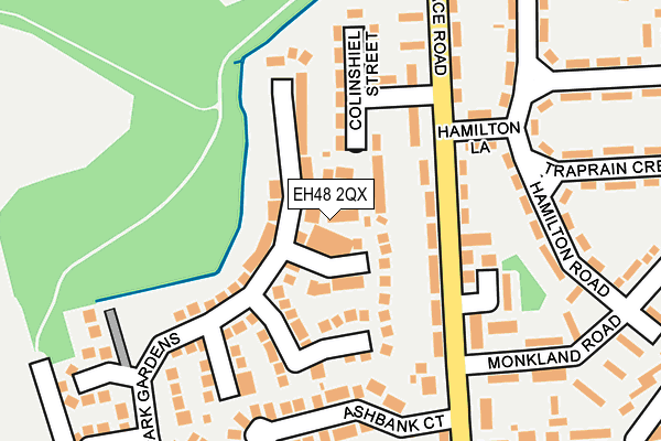 EH48 2QX map - OS OpenMap – Local (Ordnance Survey)