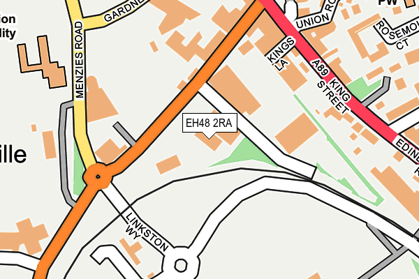 EH48 2RA map - OS OpenMap – Local (Ordnance Survey)