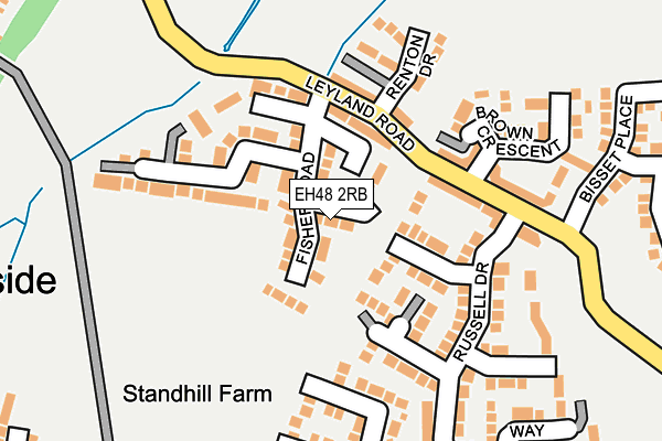 EH48 2RB map - OS OpenMap – Local (Ordnance Survey)