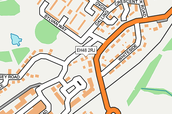EH48 2RJ map - OS OpenMap – Local (Ordnance Survey)