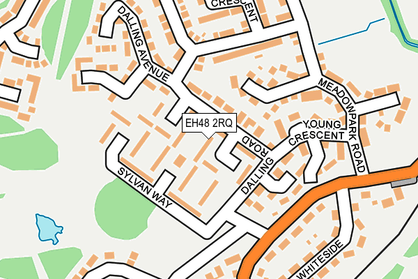 EH48 2RQ map - OS OpenMap – Local (Ordnance Survey)