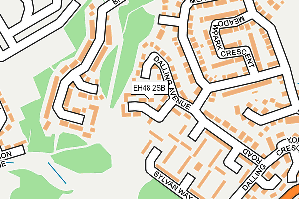 EH48 2SB map - OS OpenMap – Local (Ordnance Survey)